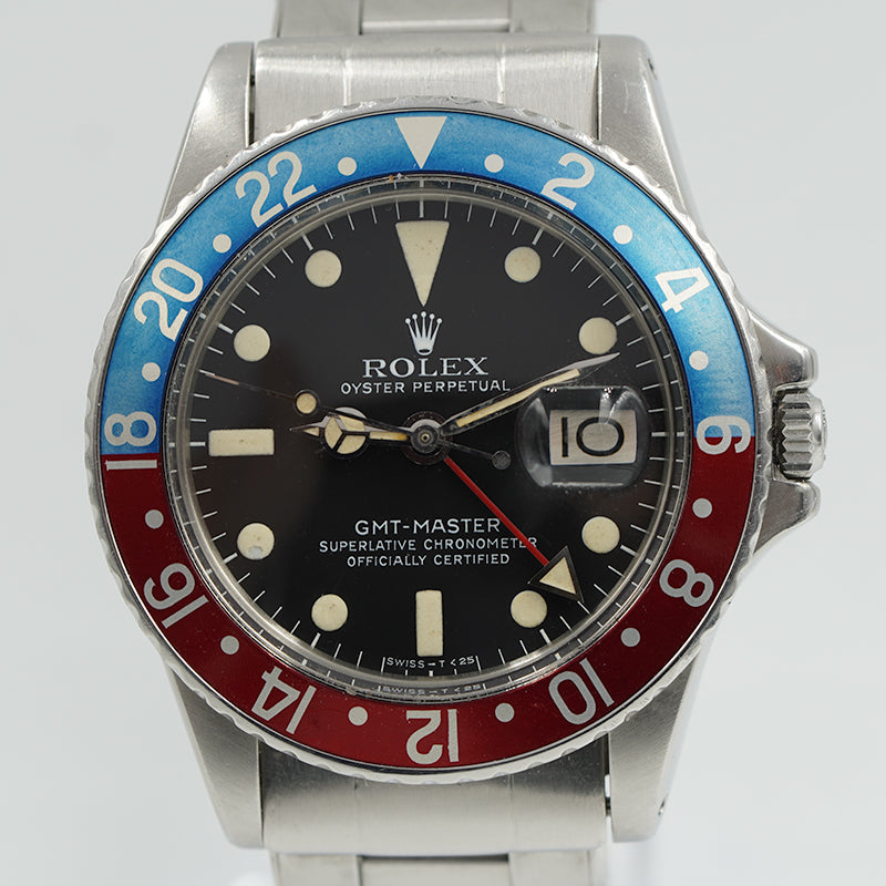 SOLD - 11/6/23 - Rolex GMT Master 1675 Vintage circa 1967 Pepsi 40mm