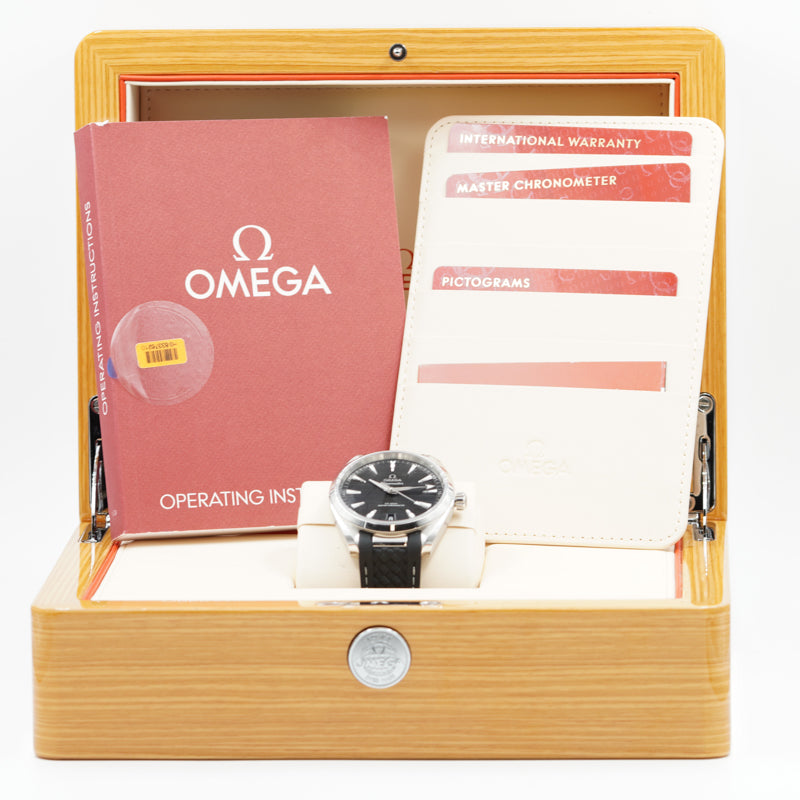 SOLD - Omega Seamaster Aqua Terra Black 220.12.41.21.01.001 B&P '21 Rubber Strap 41mm