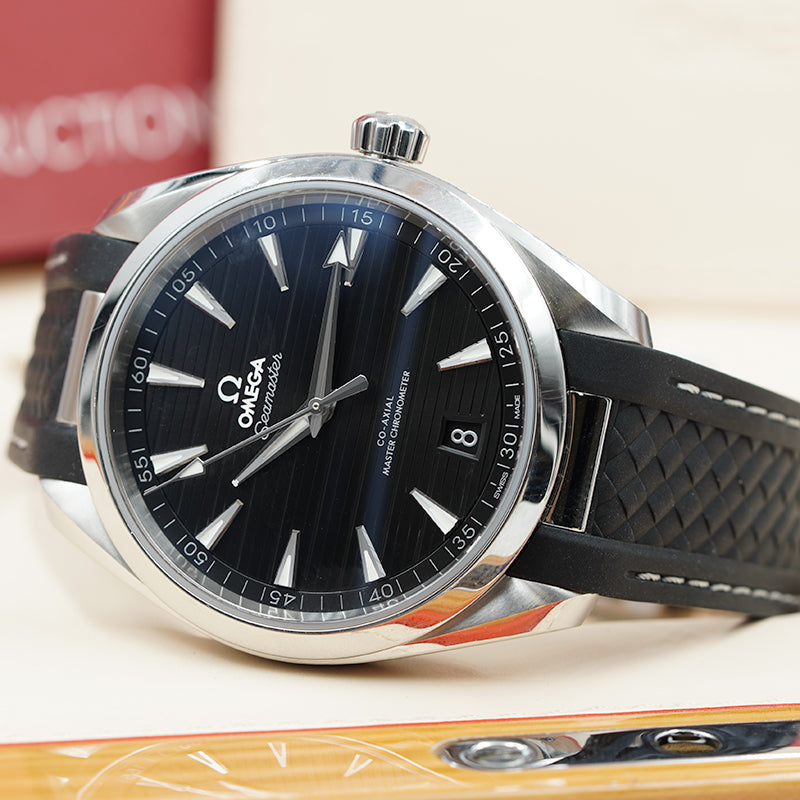 SOLD - Omega Seamaster Aqua Terra Black 220.12.41.21.01.001 B&P '21 Rubber Strap 41mm