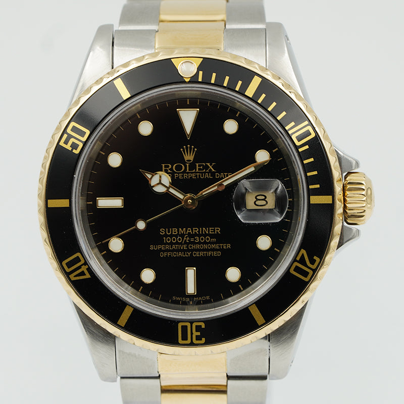 SOLD - 6/15/24 - Rolex Submariner 16613 18K Yellow Gold Stainless Steel Circa 1992