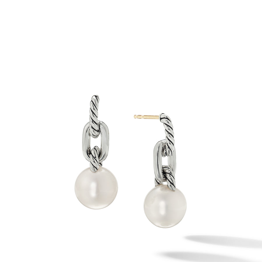 David Yurman Madison Pearl Chain Drop Earrings in Silver