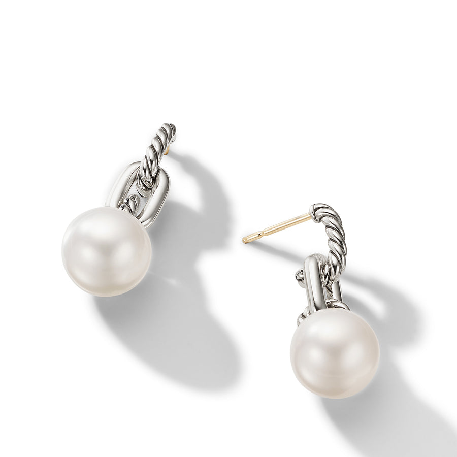 David Yurman small cable pearl stud earrings 18k gold and diamonds 400004