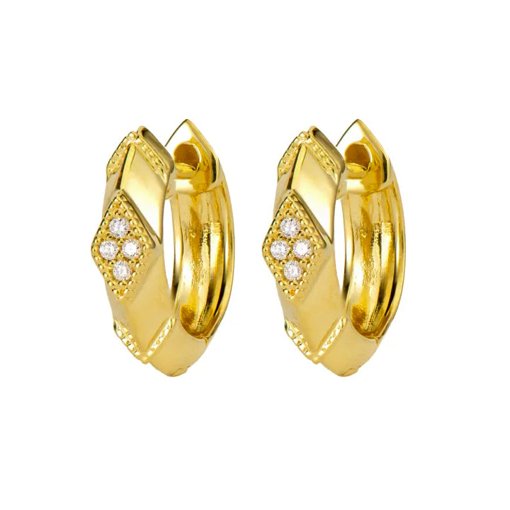 Jude Frances 18k Yellow Gold Lisse Diamond Kite Hoop Earrings - EH13F2 ...