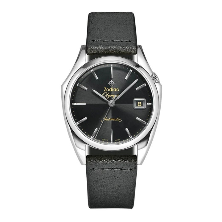 Zodiac Olympos Automatic Black Leather Watch - ZO9700