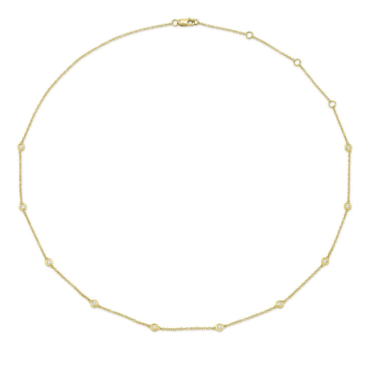 14K Gold 0.28ctw Diamonds By The Yard Chain Necklace - SC22003838