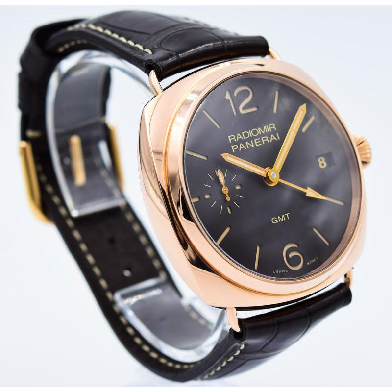 SOLD 12 2019 Panerai Radiomir GMT PAM421 18k Rose Gold Case