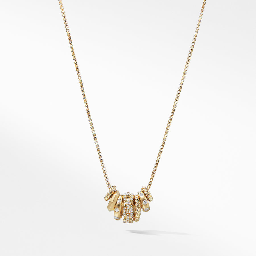 with Moyer Pendant Stax Diamonds Fine in David Rondelle Necklace – 18K Yurman Jewelers Gold