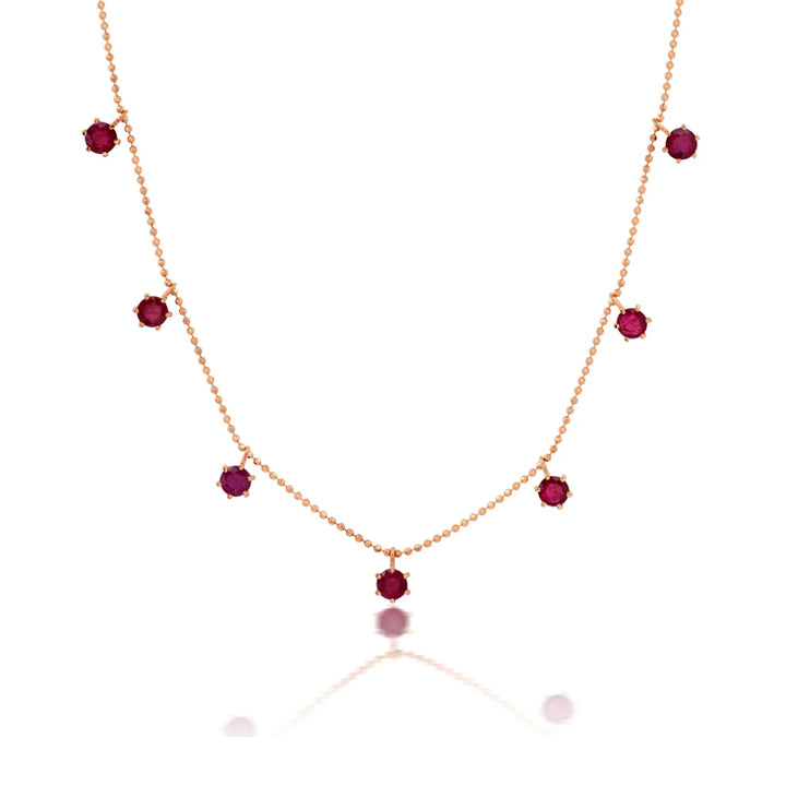 Graziela 18K Rose Gold Ruby Floating Necklace