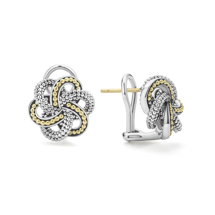 Lagos Love Knot Two Tone Earrings - 01-81647-00