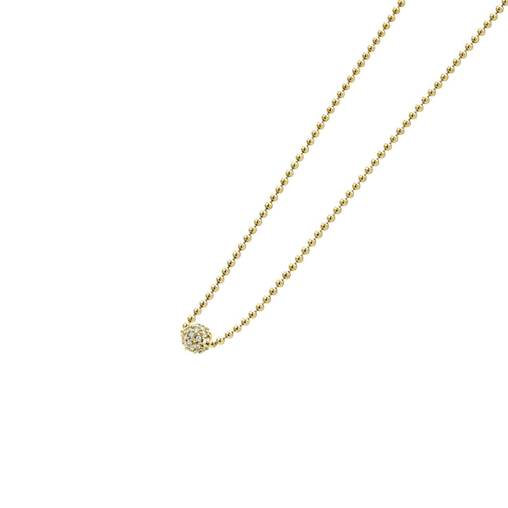 Lagos Covet Gold Diamond Sphere Necklace - 04-10380-00ML