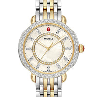 Michele Sidney Classic Two Tone Diamond Watch MWW30B000002