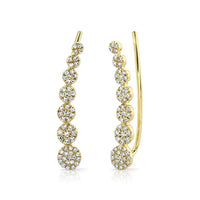 White gold hot sale crawler earrings