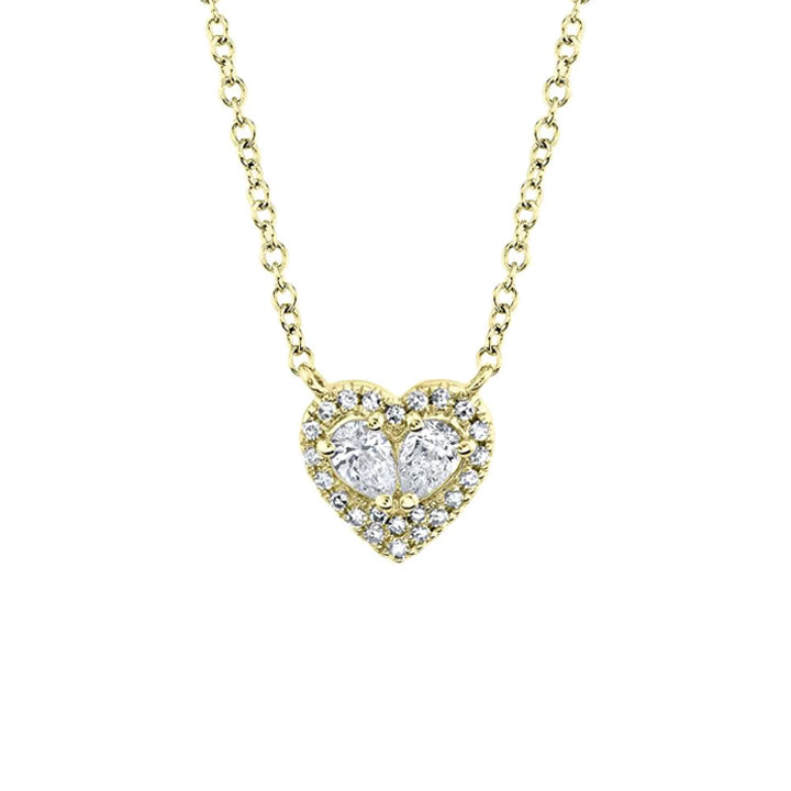 14k Gold 0.21ctw Diamond Heart Necklace - SC55019751