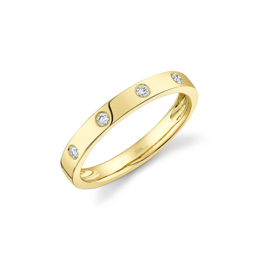 14K Yellow Gold Diamond Spaced Out Band - SC55006143V2