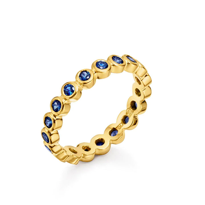 Temple St. Clair 18K Blue Sapphire Eternity Ring - R16800-BS65