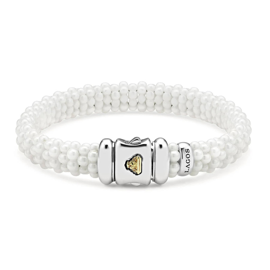 Lagos White Caviar Beaded Bracelet - 05-81017-CWM